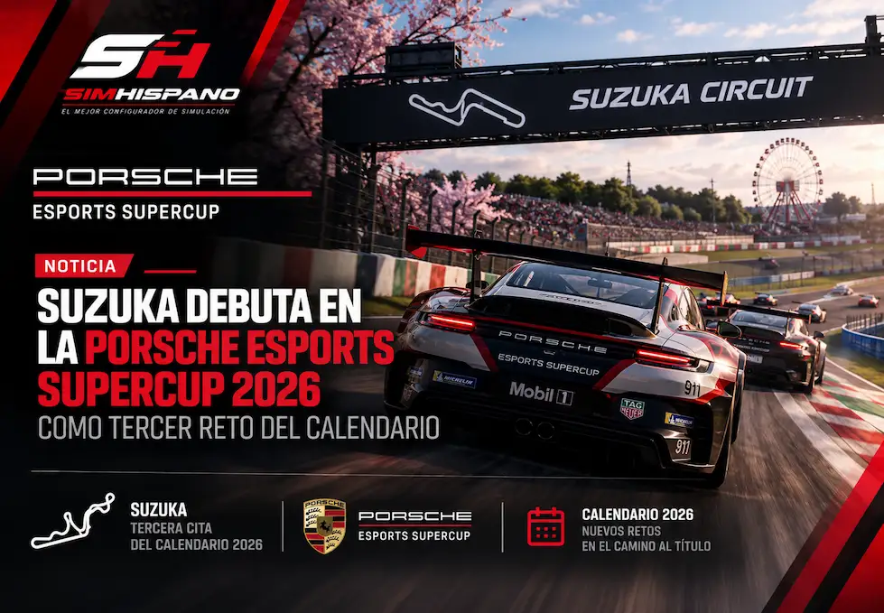 Suzuka debuta en la Porsche Esports Supercup 2026 como tercer reto del calendario